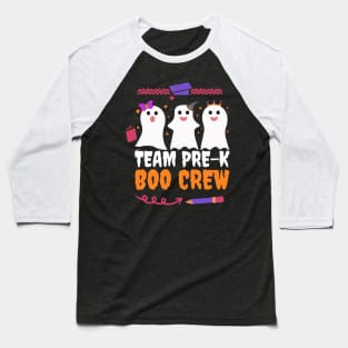 Team Pre-K Boo Crew Halloween Baseball T-Shirt